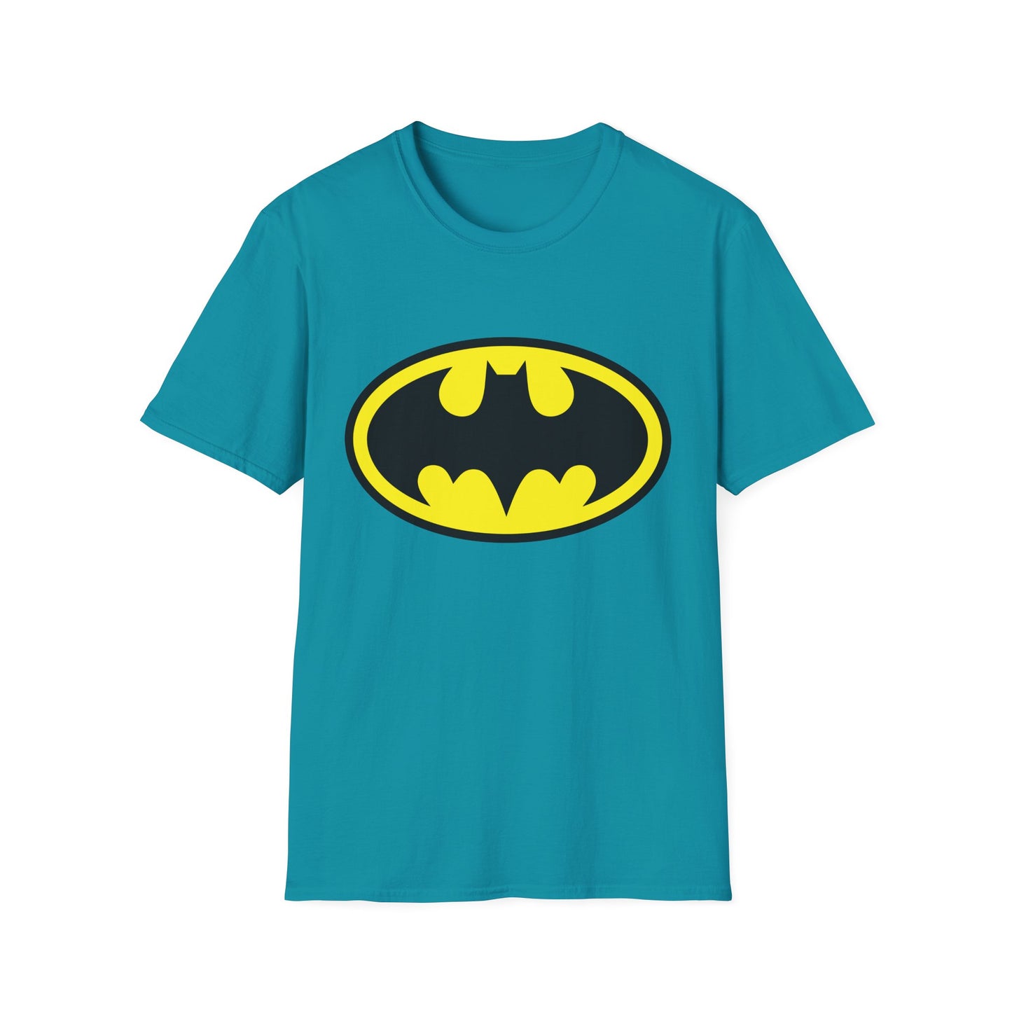 Batman Logo Unisex Softstyle T-Shirt | Fun Graphic Tee for Fans | Perfect Gift for Birthdays, Comic Con, Halloween