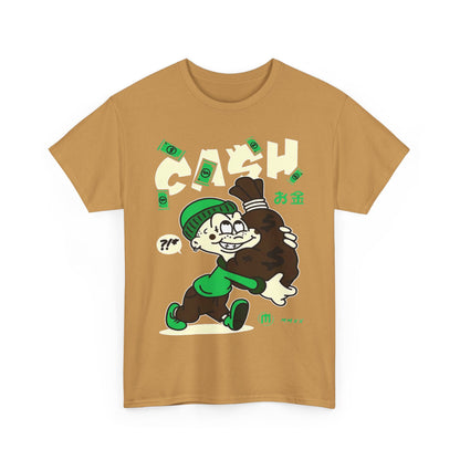 Cash Cartoon Unisex Heavy Cotton Tee - Streetwear Vibe