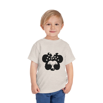 Cute Toddler Tee with Sunglasses Minnie Design, Kids Fashion, Summer Outfit, Birthday Gift, Playdate Shirt