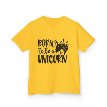 Kids Unicorn T-Shirt - "Born to Be a Unicorn" - Fun Cotton Tee for Boys & Girls