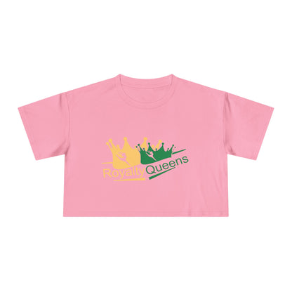 Royalty Queens Women's Crop Tee - Fun Summer Top, Gift for Her, Party Outfit, Festival Fashion, Queen Theme Apparel