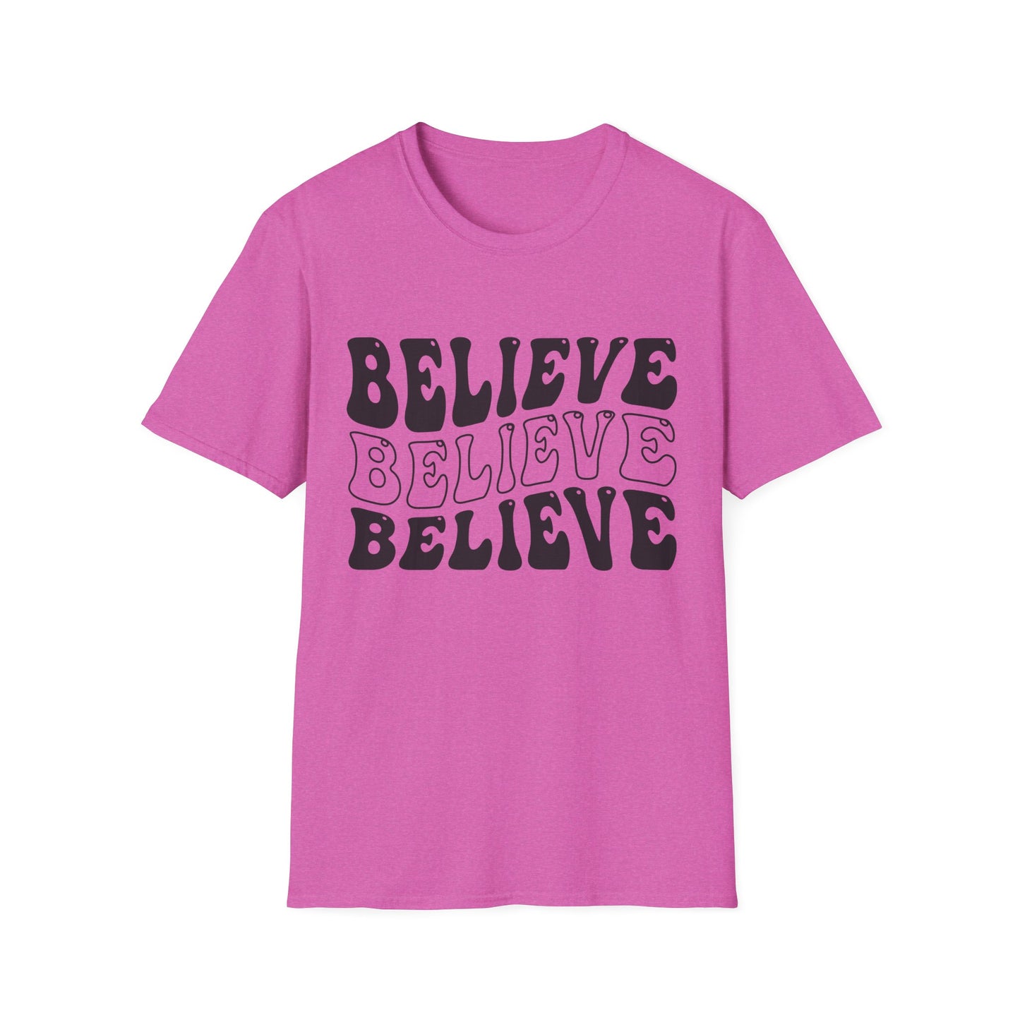 Believe Graphic Tee - Unisex Softstyle T-Shirt, Inspirational Shirt, Motivational Gift, Casual Wear, Everyday Style