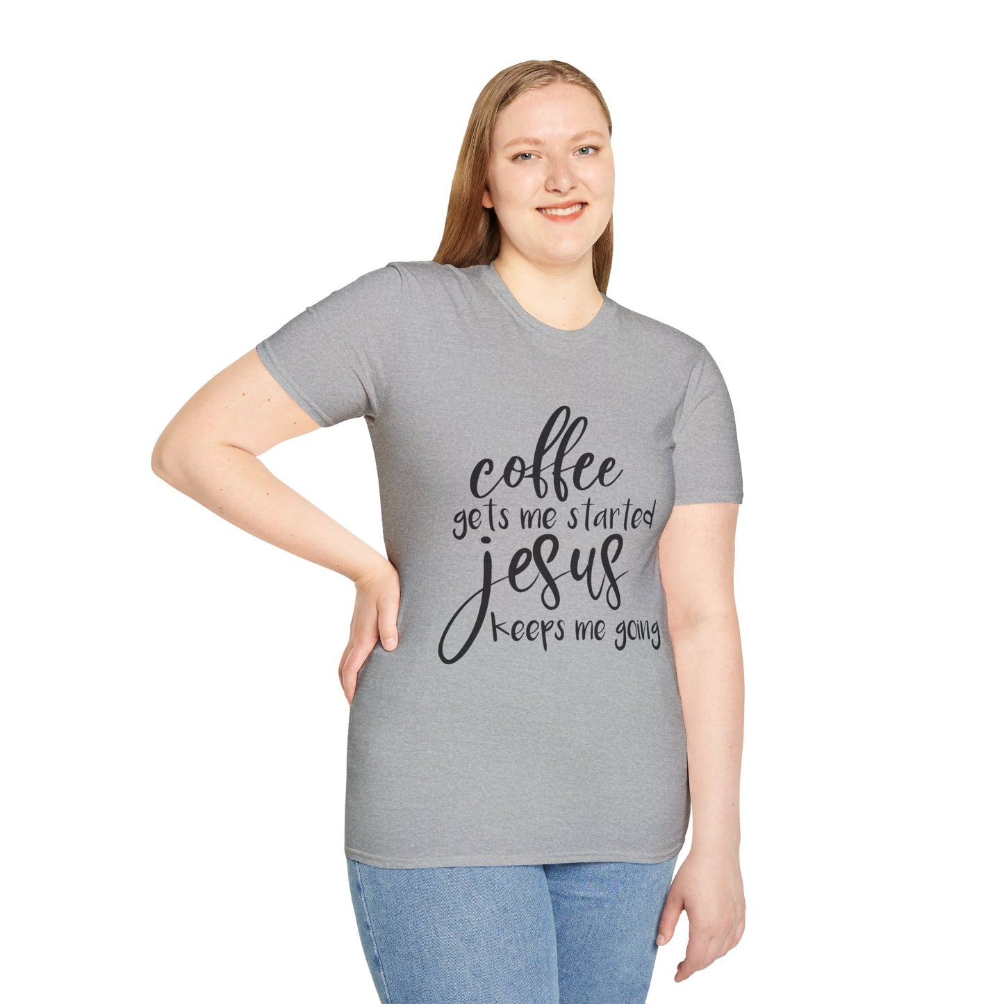 Coffee & Jesus Unisex Softstyle T-Shirt - Inspirational Christian Tee