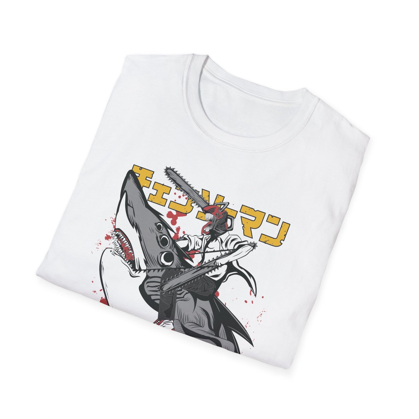 Unisex Softstyle T-Shirt with Unique Design, Cool Graphic Tee, Casual Wear, Gift for Anime Fans, Daily Comfort
