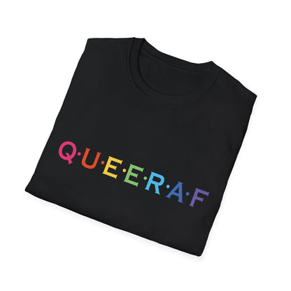 Pride-Inspired Unisex T-Shirt - QUEERAF Graphic Tee for LGBTQ+ Celebrations, Everyday Wear, Gift for Supporters, Inclusive Fashion