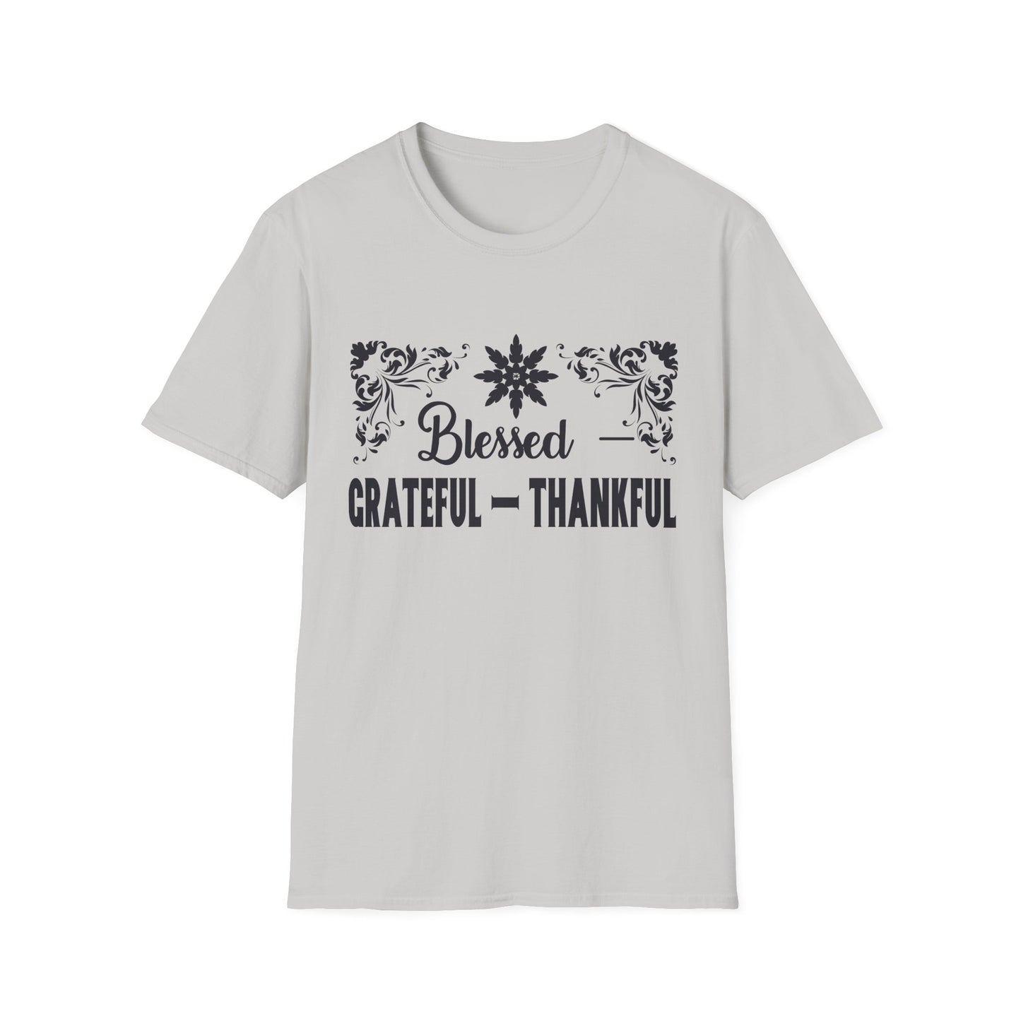 Grateful & Blessed T-Shirt, Spiritual Apparel, Thanksgiving Gift, Casual Wear, Unisex Gift Idea, Positive Affirmation Tee