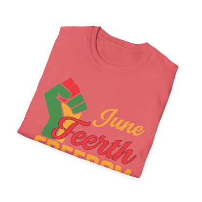 Juneteenth Freedom Day Unisex Softstyle T-Shirt, Celebration Tee, Black History Month Shirt, Equality Apparel, Gift for Activists