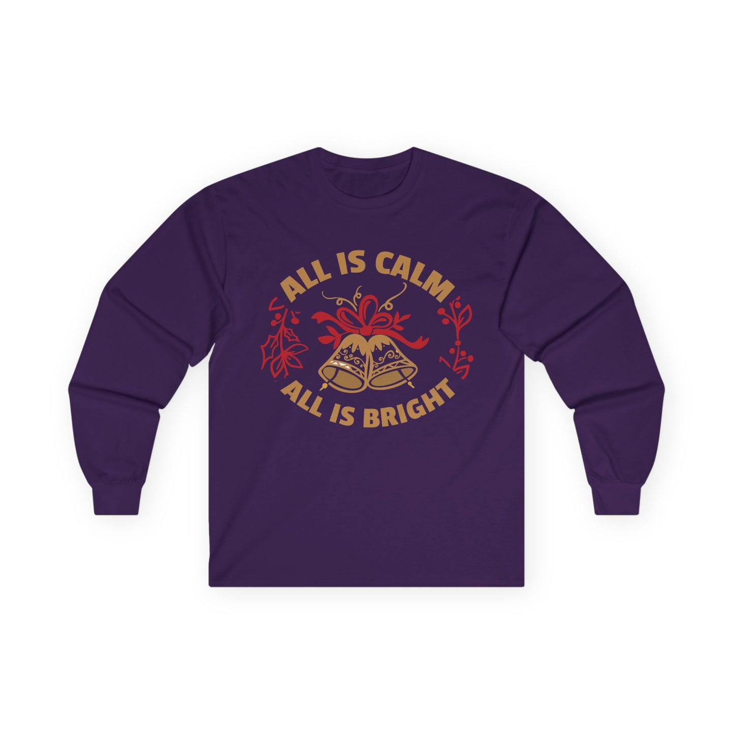 Holiday Spirit Long Sleeve Tee - Cozy Unisex Cotton Tee for Christmas, Gifts, Winter Wear, Family Gatherings, Festive Celebrations