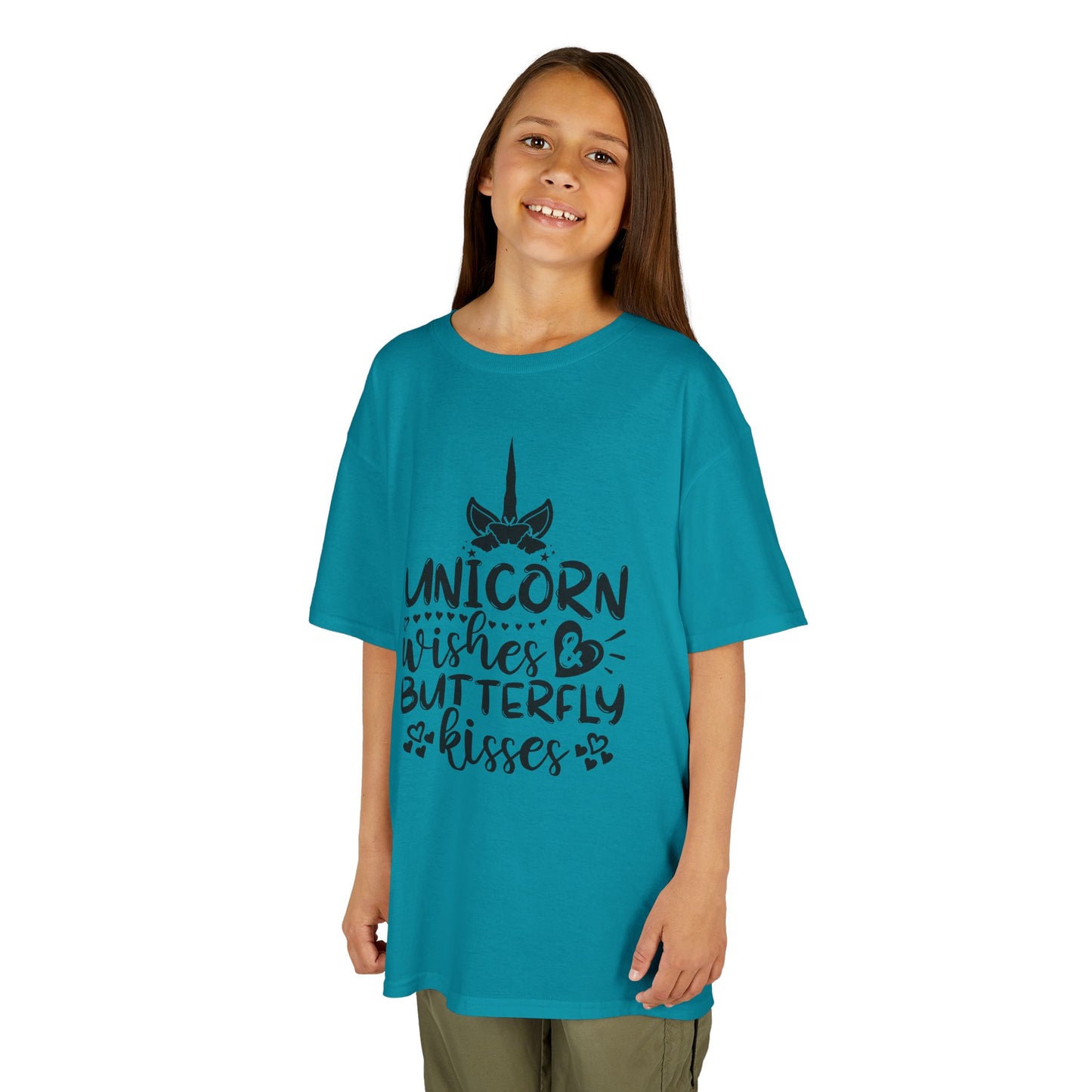 Unicorn Wishes Kids Tee - Adorable Heavy Cotton T-Shirt for Magical Moments