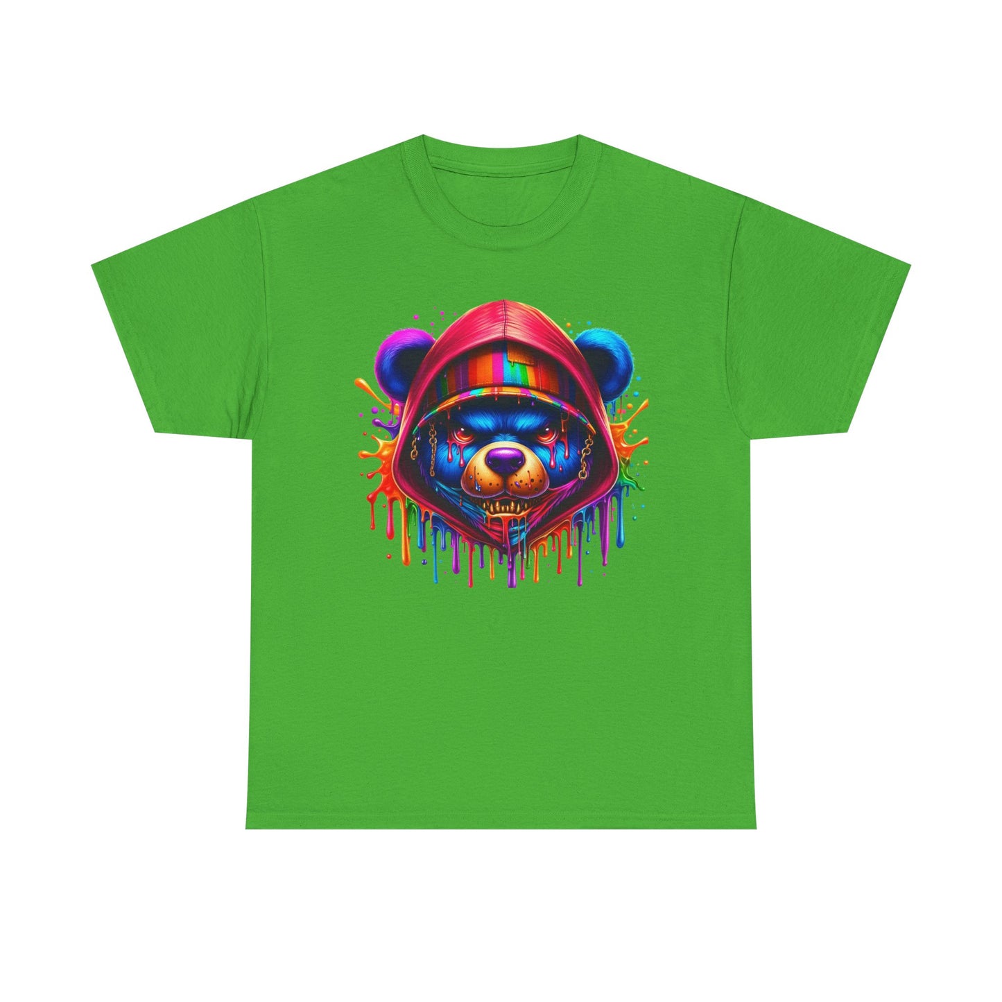 Colorful Graffiti Bear Unisex Heavy Cotton Tee
