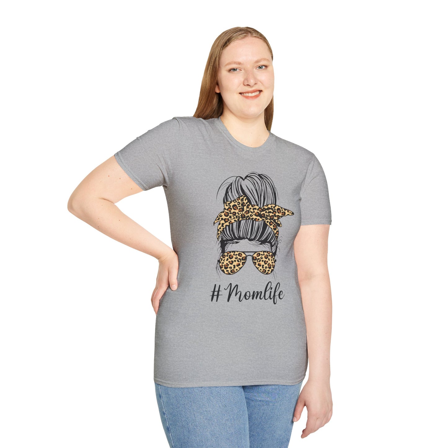 Momlife Cursive Unisex Softstyle T-Shirt - Trendy Mother's Day Tee