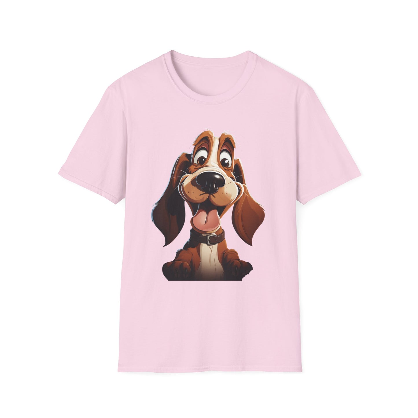 Cute Cartoon Dog Unisex Softstyle T-Shirt - Perfect for Pet Lovers