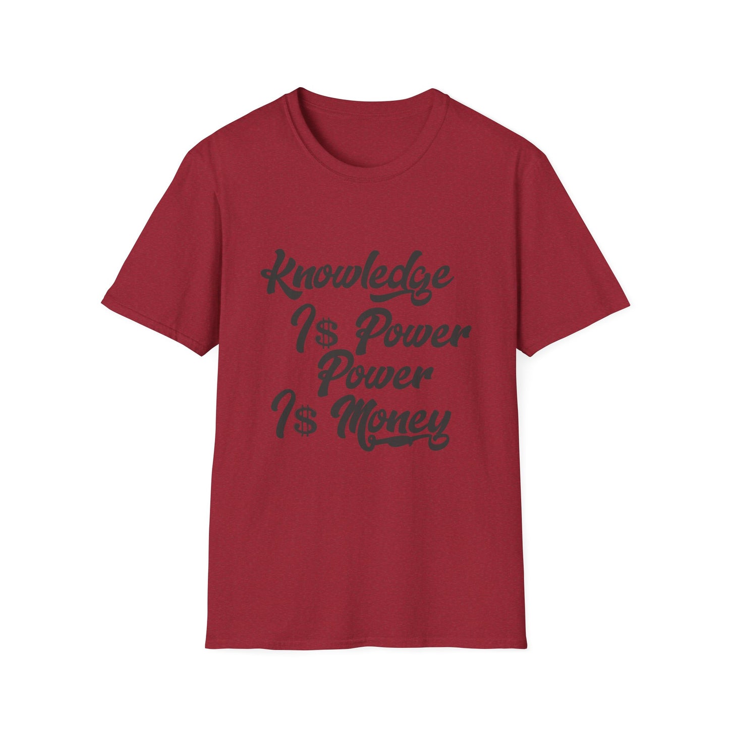 Knowledge Is Power Unisex Softstyle T-Shirt - Stylish Motivational Tee