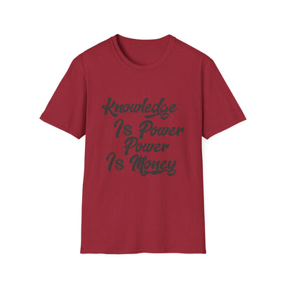 Knowledge Is Power Unisex Softstyle T-Shirt - Stylish Motivational Tee