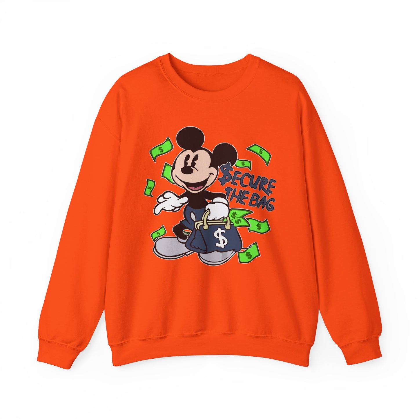 Mickey Mouse Secure the Bag Sweatshirt, Fun Crewneck, Trendy Unisex Apparel, Gift for Disney Lovers, Cozy Streetwear
