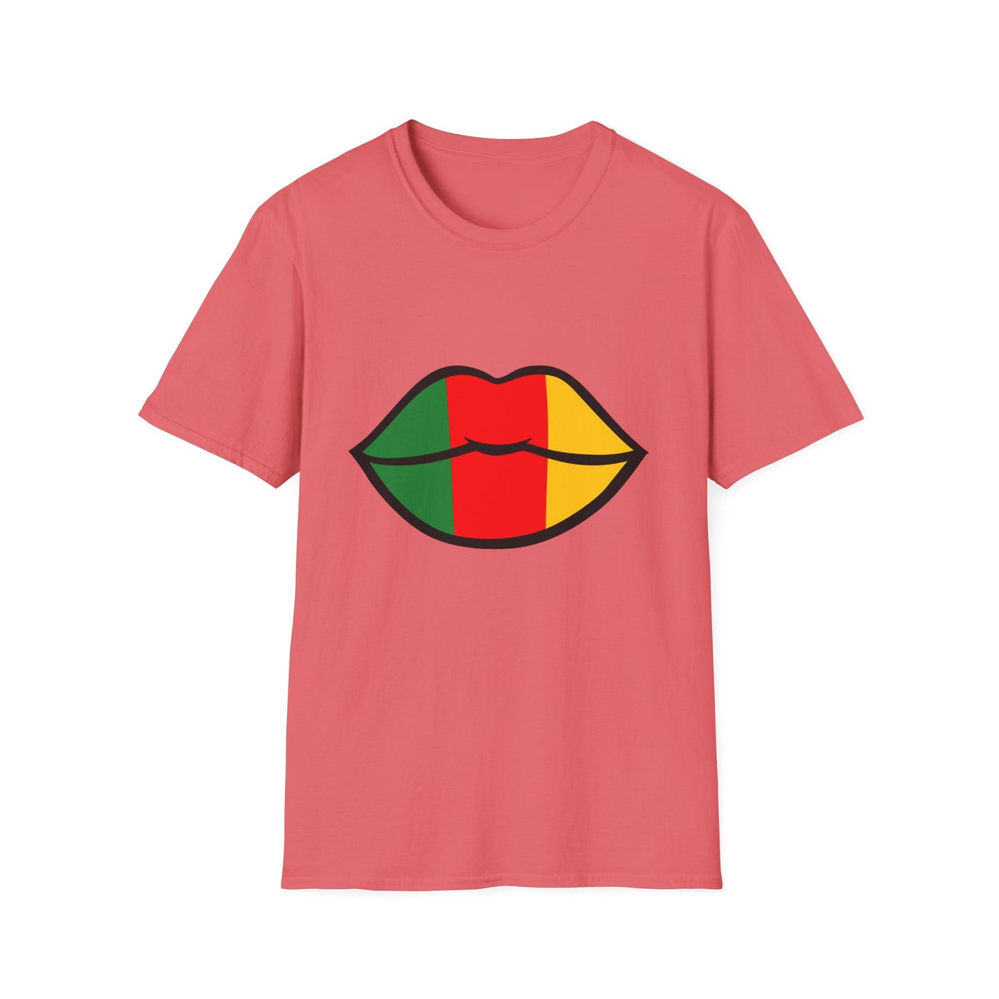 Cameroon Lips Unisex Softstyle T-Shirt, Graphic Tee, Statement Shirt, Cultural Pride Apparel, Casual Wear, Gift Idea