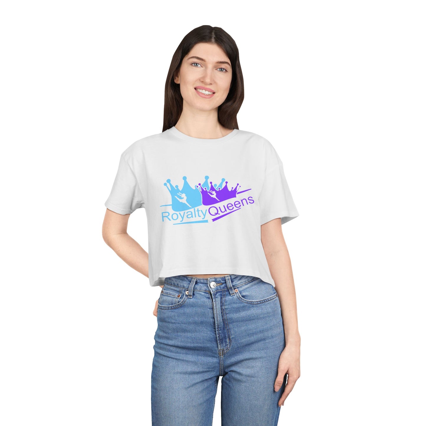 Royalty Queens Women's Crop Tee - Cute Summer Top, Inspirational Shirt, Gift for Her, Birthday Present, Casual Outfit
