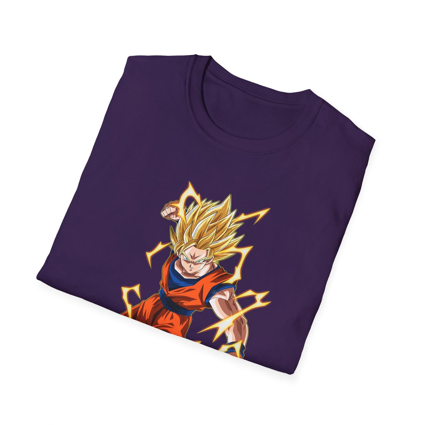Super Saiyan Goku Unisex Softstyle T-Shirt, Anime Shirt, Dragon Ball Z Tee, Gift for Fans, Streetwear Apparel