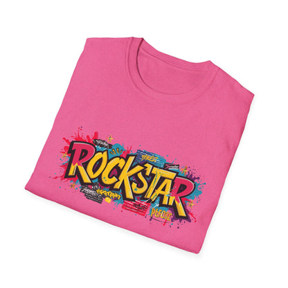 Rockstar Graphic Unisex T-Shirt, Music Lover Gift, Festival Wear, Cool Casual Tee, Birthday Present, Unisex Softstyle Shirt