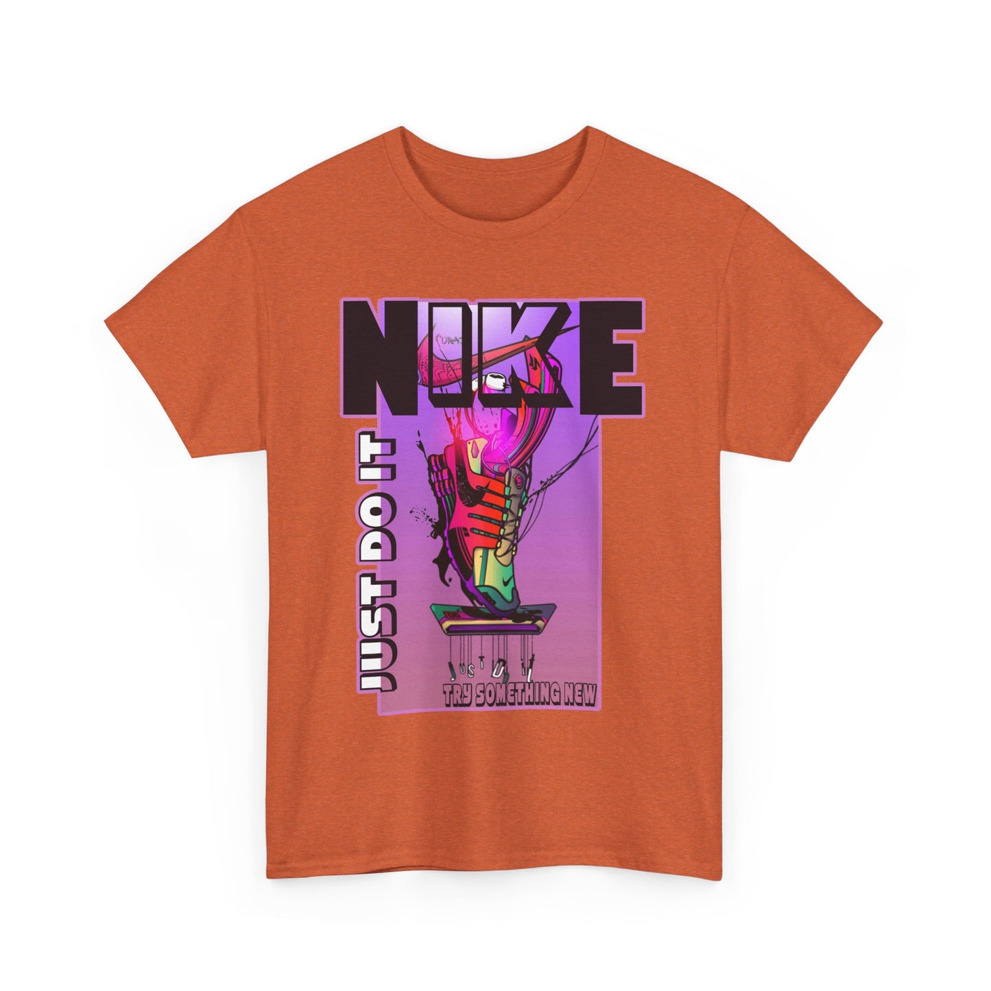 Vintage-Style Nike Unisex Heavy Cotton Tee - Just Do It Graphic Shirt