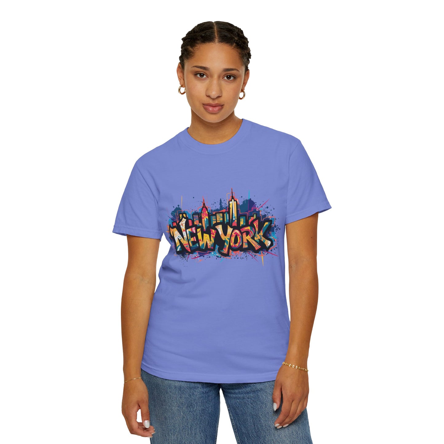 Colorful New York Graffiti T-Shirt, Streetwear Tee, City Vibe Shirt, Travel Souvenir Gift, Urban Fashion, Summer Outfit