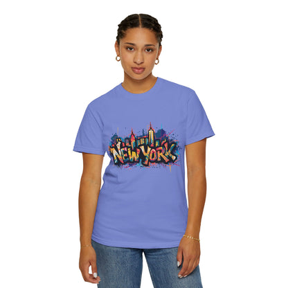 Colorful New York Graffiti T-Shirt, Streetwear Tee, City Vibe Shirt, Travel Souvenir Gift, Urban Fashion, Summer Outfit