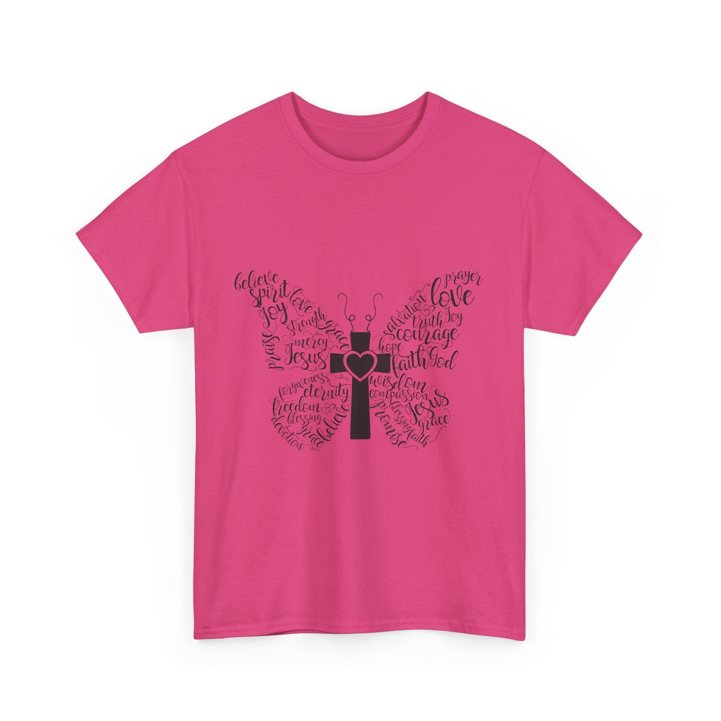 Inspirational Butterfly Unisex Heavy Cotton Tee - Love and Hope Design