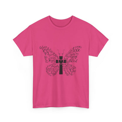 Inspirational Butterfly Unisex Heavy Cotton Tee - Love and Hope Design