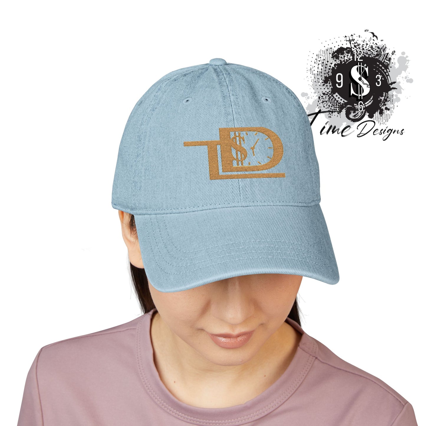 Stylish Embroidered Denim Hat with Glitter Design, Perfect for Casual Style, Fashion Accessory, Gift for Her, Birthday, Everyday Wear