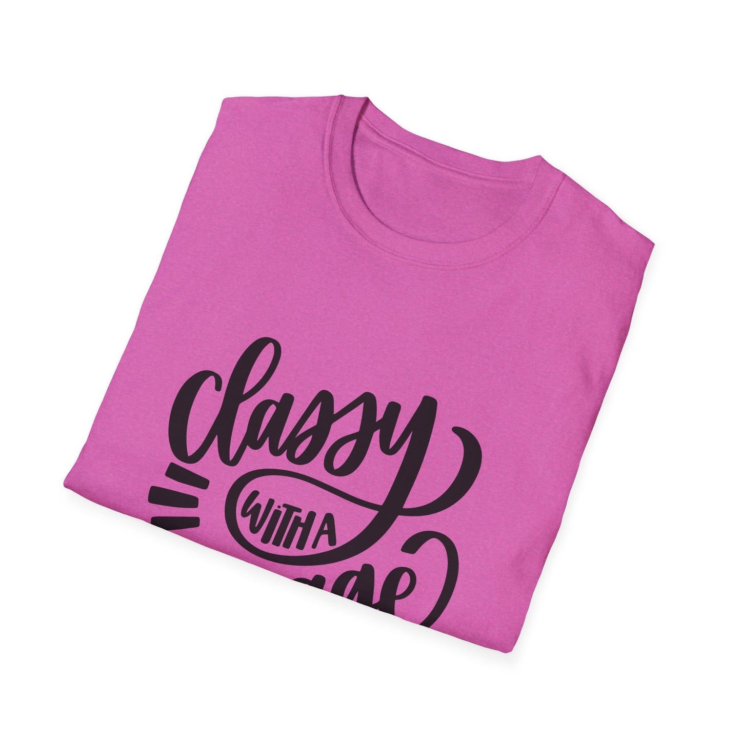 Classy with a Savage Side Unisex Softstyle T-Shirt - Trendy Graphic Tee for Casual Wear