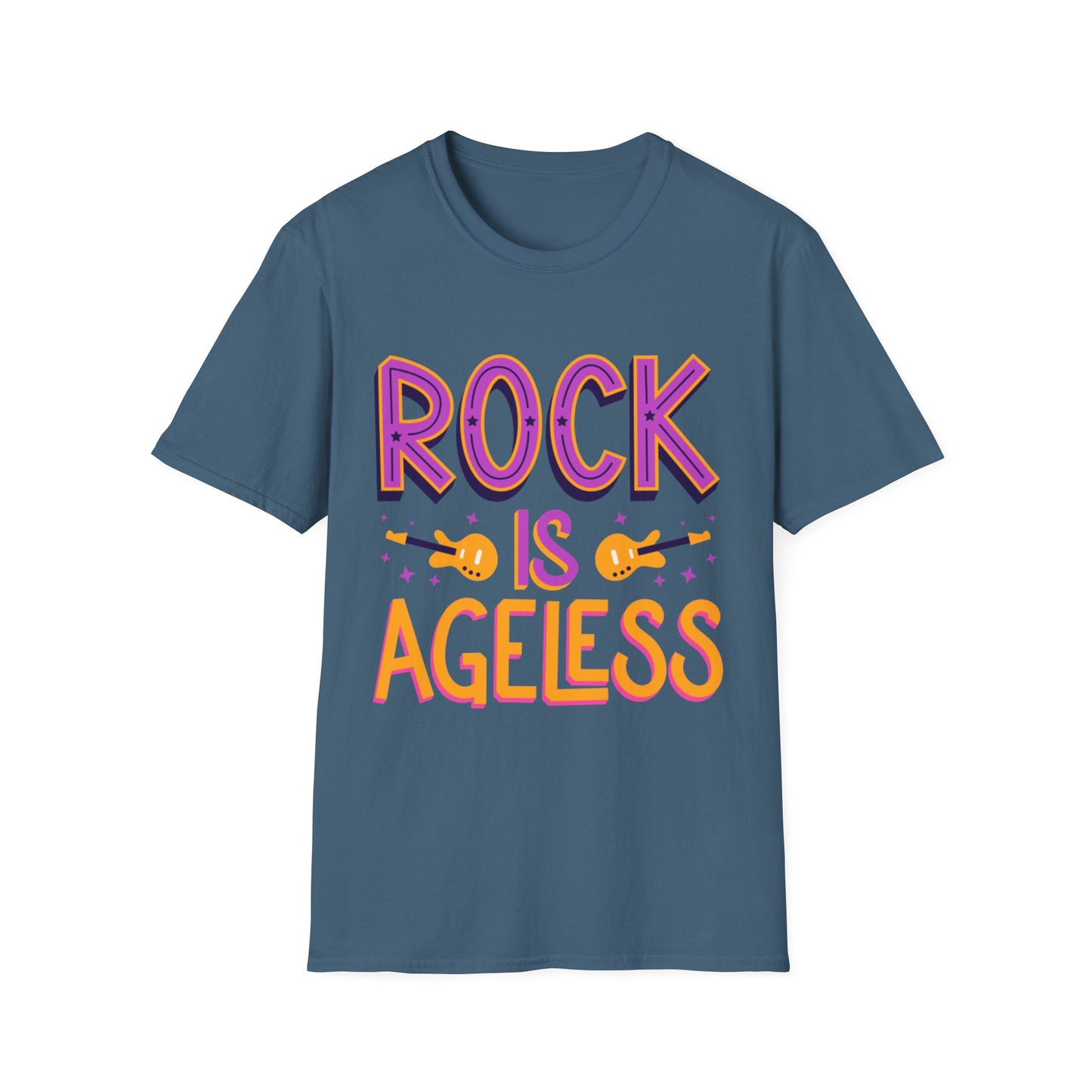 Rock is Ageless T-Shirt | Unisex Softstyle Tee for Music Lovers, Festival Wear, Gift for Musicians, Retro Apparel
