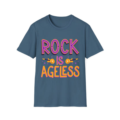 Rock is Ageless T-Shirt | Unisex Softstyle Tee for Music Lovers, Festival Wear, Gift for Musicians, Retro Apparel