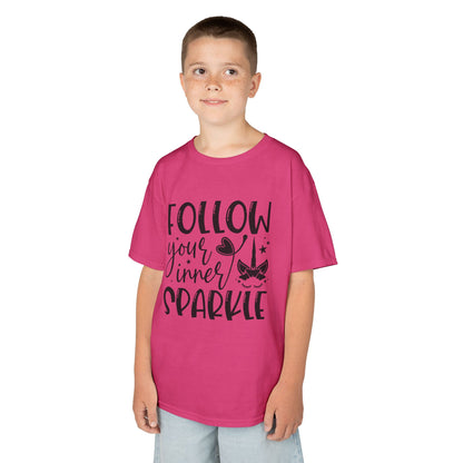 Kids Heavy Cotton™ Tee - Follow Your Inner Sparkle T-Shirt for Creative Kids