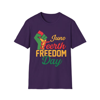 Juneteenth Freedom Day Unisex Softstyle T-Shirt, Celebration Tee, Black History Month Shirt, Equality Apparel, Gift for Activists