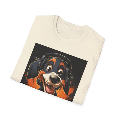 Happy Dog Graphic Unisex Softstyle T-Shirt - Perfect for Dog Lovers