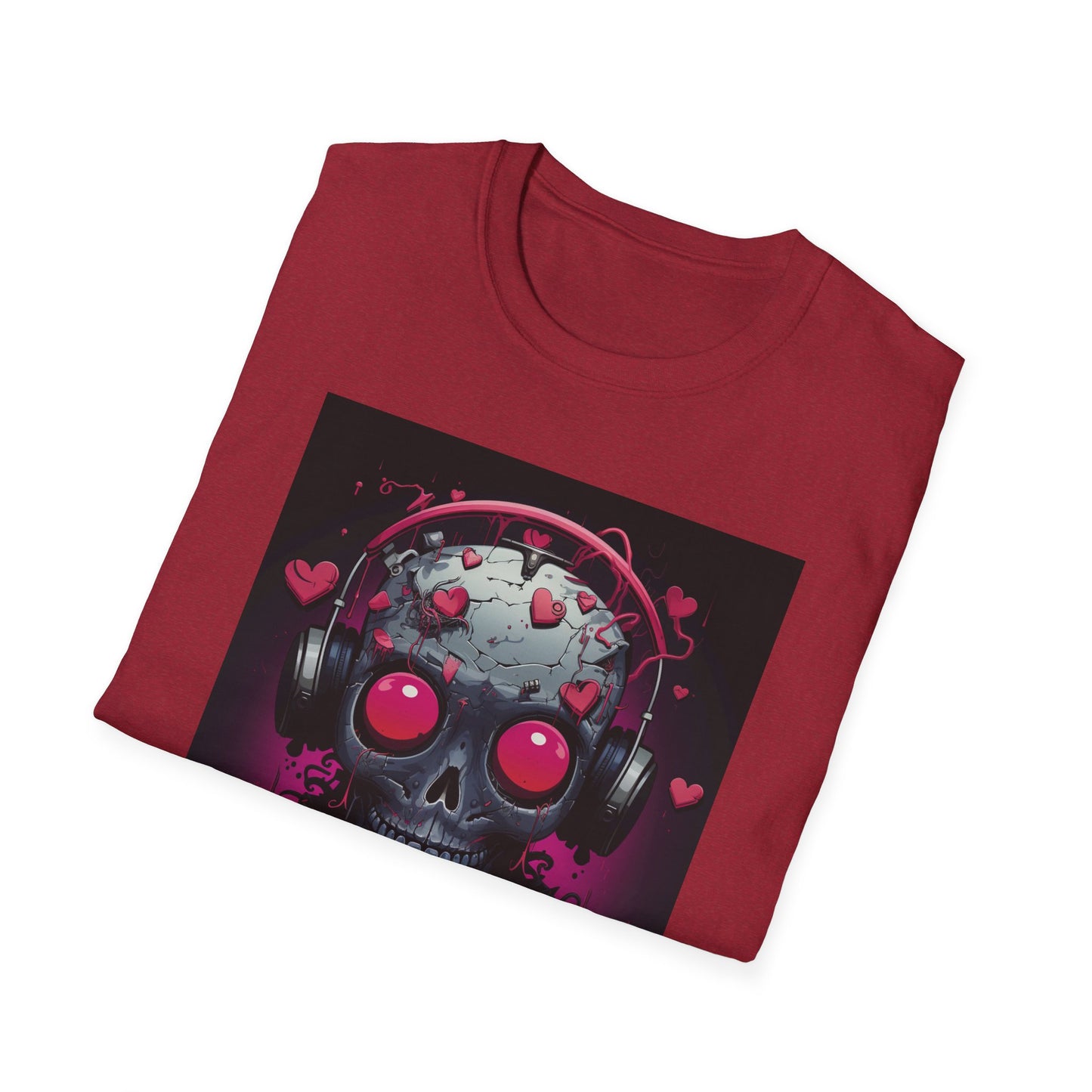 Edgy Skull Graphic T-Shirt with Headphones