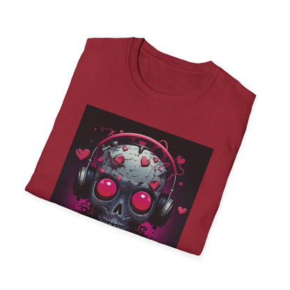 Edgy Skull Graphic T-Shirt with Headphones