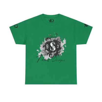 Unisex Heavy Cotton Tee - Time Designs Dollar Clock Graphic T-Shirt