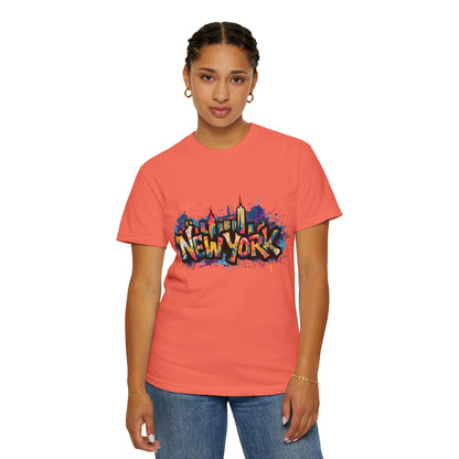 Colorful New York Graffiti T-Shirt, Streetwear Tee, City Vibe Shirt, Travel Souvenir Gift, Urban Fashion, Summer Outfit