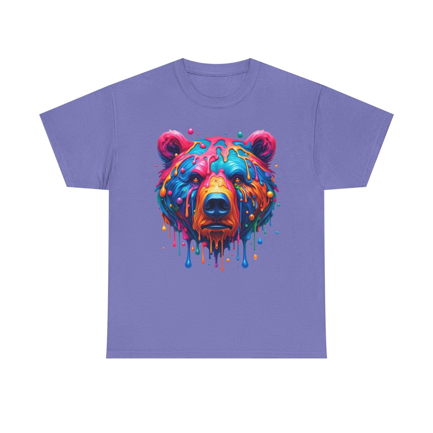 Colorful Bear Unisex Heavy Cotton Tee - Vibrant Art T-Shirt