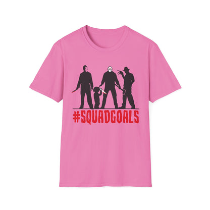 Squad Goals Unisex T-Shirt, Funny Graphic Tee, Group Friend Shirt, Movie Night Outfit, Halloween Costume Top, Gifting for Friends