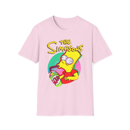 Funny Bart Simpson Unisex Softstyle T-Shirt - Retro Cartoon Tee