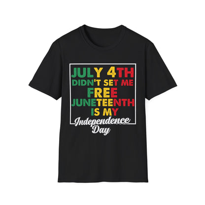 Juneteenth Independence T-Shirt, Celebrate Freedom, Unisex Tee, African American Heritage, July 4th Alternative Shirt, Gift Idea