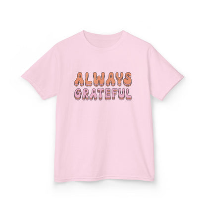 Kids Grateful Tee, Cute Kids Shirt, Positive Vibes T-Shirt, Gratitude Apparel, Gifts for Kids, Everyday Wear, Birthday Gift