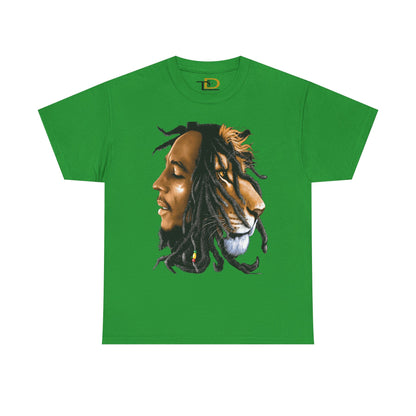 Unisex Heavy Cotton Tee - Inspiring Lion and Human Design