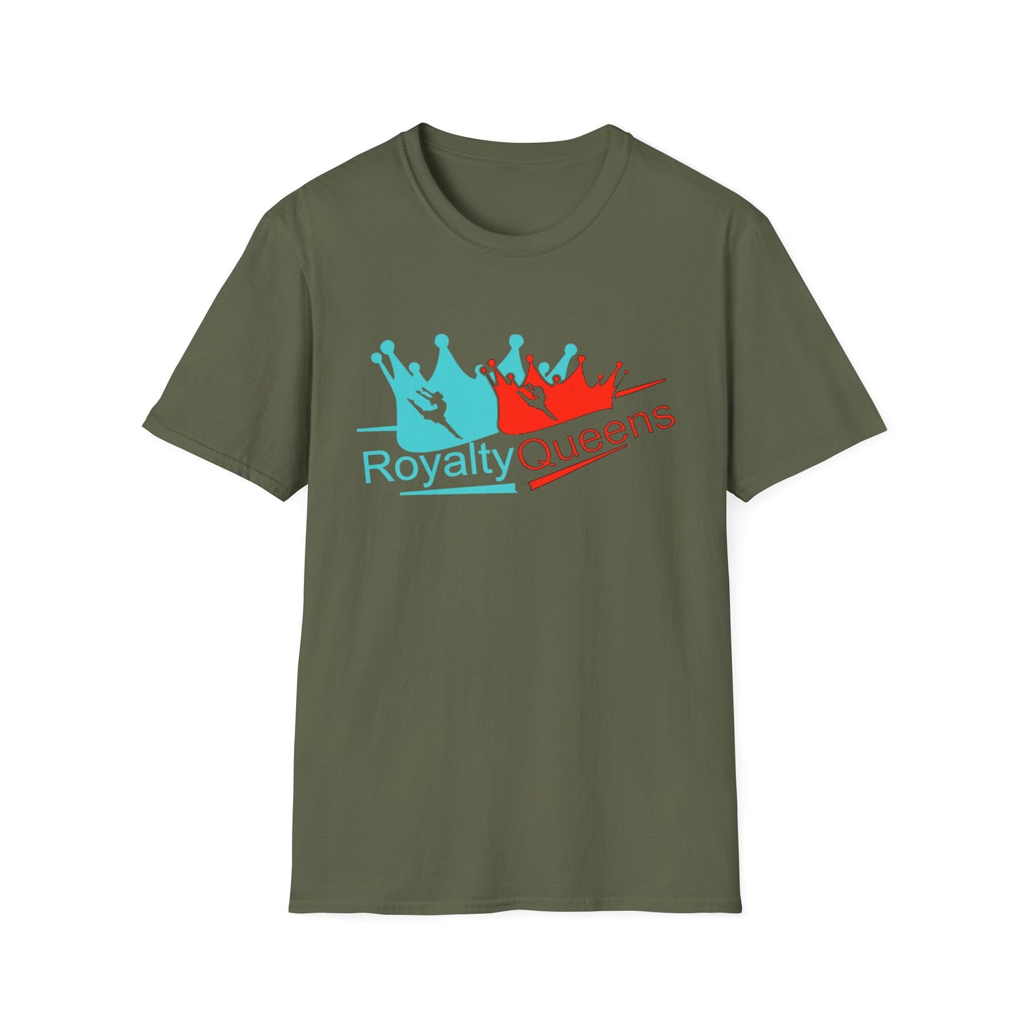 Royalty Queens Unisex T-Shirt, Softstyle Tee for Girls, Crown Graphic, Birthday Gift, Queen's Day Celebration, Casual Wear