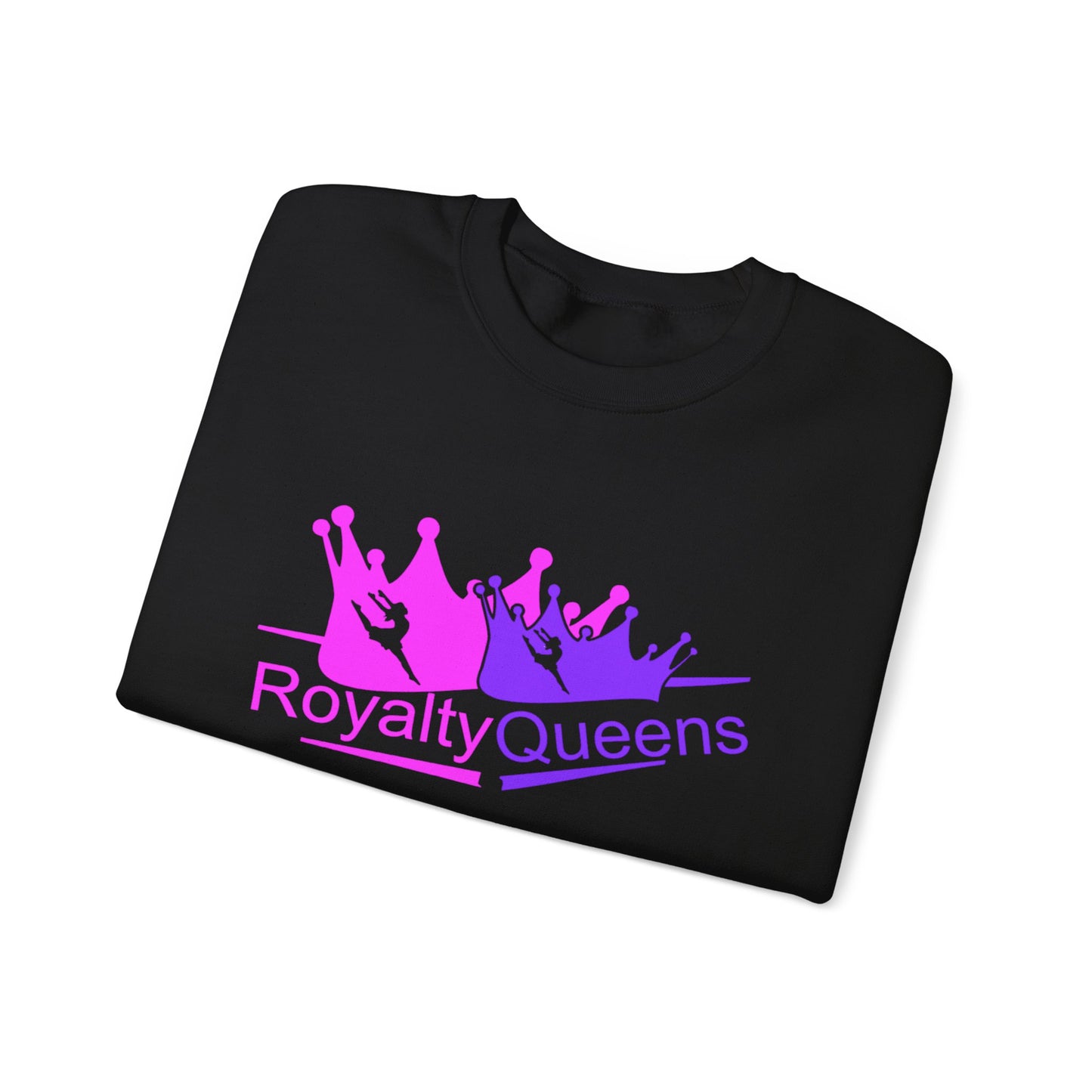 Royalty Queens Crewneck Sweatshirt — Pink & Purple Crown Graphic
