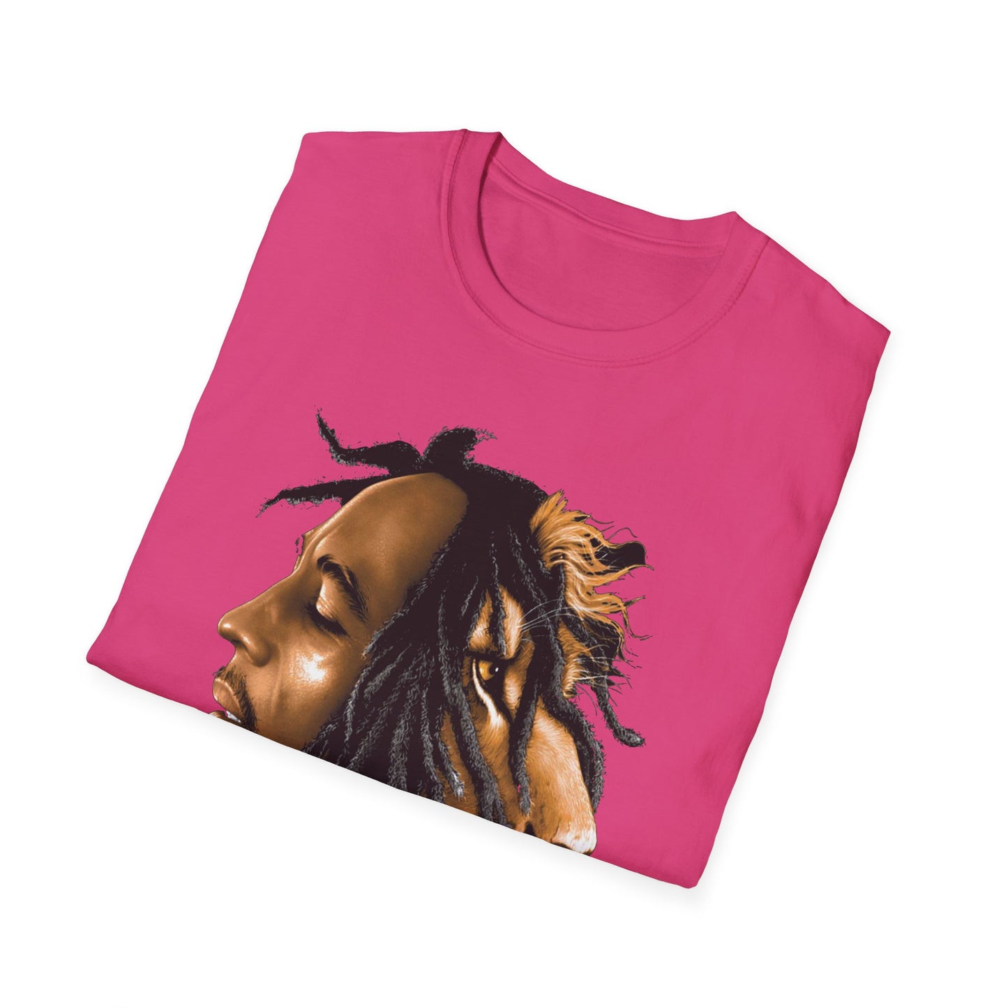 Rasta Lion Unisex Softstyle T-Shirt - Reggae Vibes Inspired Apparel