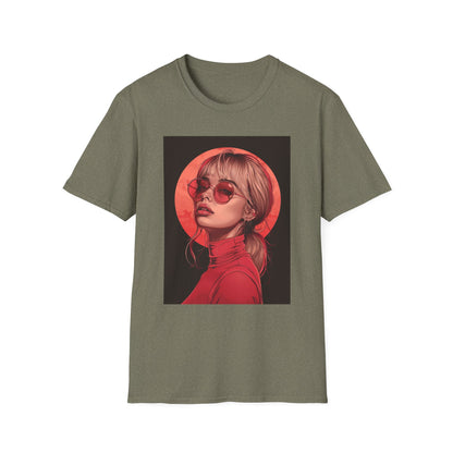 Retro Chic Graphic T-Shirt with Stylish Artwork
