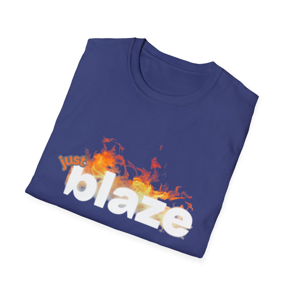 "Blaze" Unisex Softstyle T-Shirt | Fire Graphic Tee | Casual Fire Lover's Shirt, Gift for Friends, Summer Wear, Party Outfit